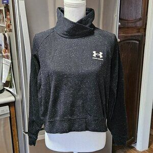 Under Armour Rival Fleece Wrap Neck Mock Neck Pullover Small